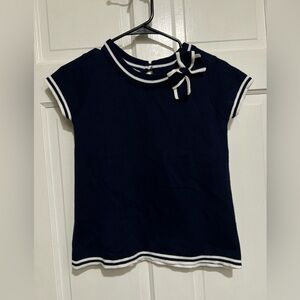 NEW Navy Blue Knit Girls Hope & Henry Shirt Size Large